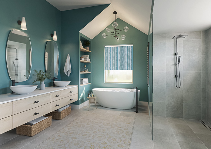 Waterfall Stripe, Agave - Twist&Fit Roller Blind - Image 7